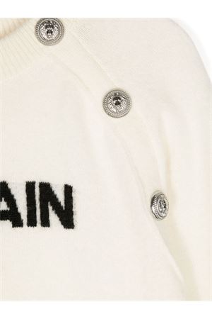 white wool jumper BALMAIN PARIS KIDS | BV9B00Z2409102NE